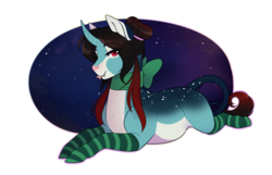 Size: 1114x718 | Tagged: safe, artist:royvdhel-art, oc, oc only, oc:annie belle, pony, unicorn, clothes, commission, digital art, female, gift art, mare, pregnant, simple background, socks, solo, striped socks, transparent background