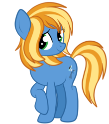 Size: 2800x3200 | Tagged: safe, artist:squipycheetah, oc, oc only, oc:venus trail, earth pony, pony, 2020 community collab, derpibooru community collaboration, cute, female, happy, high res, mare, raised hoof, shy, simple background, smiling, solo, telescope, transparent background