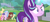Size: 958x422 | Tagged: safe, edit, edited screencap, screencap, berry blend, berry bliss, citrine spark, fire quacker, huckleberry, sandbar, silverstream, starlight glimmer, yona, hippogriff, pegasus, pony, yak, a matter of principals, g4, asking, field, friendship student, glowing horn, horn, outdoors, raised eyebrow, walking