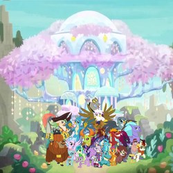 Size: 8192x8191 | Tagged: safe, autumn blaze, capper dapperpaws, captain celaeno, discord, gabby, gallus, garble, gilda, grampa gruff, ocellus, prince rutherford, princess ember, sandbar, seaspray, silverstream, smolder, spike, tempest shadow, thorax, twilight sparkle, yona, abyssinian, alicorn, changedling, changeling, classical hippogriff, draconequus, dragon, earth pony, griffon, hippogriff, pony, totodile, yak, anthro, g4, my little pony: the movie, anthro with ponies, beauty mark, blaze the cat, bow, cartoon network, cloven hooves, colored hooves, crossover, dragoness, ear piercing, earring, female, fez, general seaspray, hair bow, hat, jewelry, king thorax, male, monkey swings, necklace, piercing, pirate hat, pokémon, sonic the hedgehog, sonic the hedgehog (series), teenager, treehouse of harmony, twilight sparkle (alicorn), upcoming, wall of tags