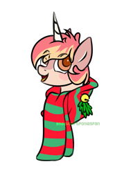 Size: 2000x2800 | Tagged: safe, artist:redheartponiesfan, oc, oc only, oc:donut delight, pony, unicorn, bust, clothes, female, high res, mare, portrait, scarf, simple background, solo, transparent background