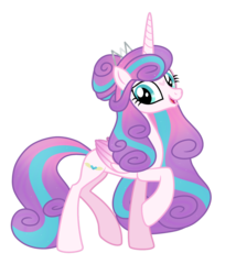 Size: 1280x1492 | Tagged: safe, artist:wispyaxolotl, princess flurry heart, alicorn, pony, g4, base used, concave belly, cutie mark, female, jewelry, older, older flurry heart, raised hoof, simple background, slender, solo, thin, tiara, transparent background
