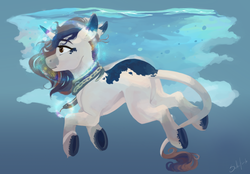 Size: 2300x1600 | Tagged: safe, artist:silentwulv, oc, oc only, pony, unicorn, female, mare, solo, underwater
