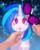 Size: 2067x2558 | Tagged: safe, artist:shnider, dj pon-3, vinyl scratch, human, pony, unicorn, g4, blushing, colored pupils, cute, female, high res, lipstick, looking at you, mare, offscreen character, offscreen human, open mouth, sunglasses, vinyl's glasses, vinylbetes