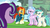 Size: 1920x1080 | Tagged: safe, screencap, silverstream, starlight glimmer, sunburst, terramar, classical hippogriff, hippogriff, pony, unicorn, g4, student counsel, brother and sister, female, male, mare, siblings, stallion