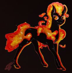 Size: 1280x1303 | Tagged: safe, artist:angusdra, black hole pony, pony, black hole, messier 87, ponified, solo, traditional art