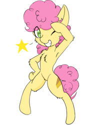 Size: 1536x2048 | Tagged: safe, artist:steelsoul, li'l cheese, pony, g4, the last problem, ambiguous gender, armpits, bipedal, chest fluff, foal, male, simple background, solo, wingding eyes