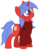 Size: 1558x1953 | Tagged: safe, artist:aaronmk, oc, oc only, oc:aspire fall, pony, unicorn, 2020 community collab, derpibooru community collaboration, anarchy, clothes, female, glasses, mare, messy mane, messy tail, smiling, solo, stars, sweater, transparent background