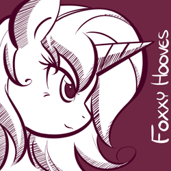 Size: 1000x1000 | Tagged: safe, artist:bamboodog, oc, oc only, oc:foxxy hooves, pony, bust, ink, portrait, solo