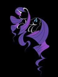 Size: 2400x3200 | Tagged: safe, artist:bamboodog, rarity, pony, g4, black background, cutie mark, female, high res, mare, minimalist, modern art, simple background, solo