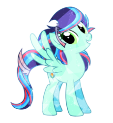 Size: 1817x1979 | Tagged: safe, artist:galaxyswirlsyt, oc, oc only, oc:rainbow blitzes, crystal pony, pegasus, pony, crystallized, female, mare, simple background, solo, spread wings, transparent background, wings