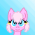 Size: 50x50 | Tagged: safe, artist:auroraswirls, oc, oc only, oc:almond bloom, earth pony, pony, animated, bouncing, bust, earth pony oc, female, gif, gradient background, mare, pixel art, solo