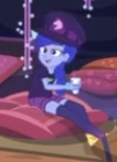 Size: 106x147 | Tagged: safe, screencap, space camp, equestria girls, g4, my little pony equestria girls: better together, cropped, cup, drink, female, sitting, solo