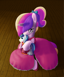Size: 1109x1339 | Tagged: safe, artist:midwestbrony, princess cadance, shining armor, pony, g4, clothes, dress, toy