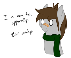 Size: 500x411 | Tagged: safe, artist:phoenixswift, oc, oc only, oc:fuselight, pony, clothes, male, scarf, solo, stallion