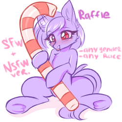 Size: 4000x4000 | Tagged: safe, artist:pesty_skillengton, pony, candy, candy cane, christmas, commission, cute, food, holiday, raffle, solo, your character here
