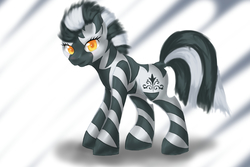 Size: 3062x2048 | Tagged: safe, artist:sa-loony, oc, oc only, pony, zebra, high res, solo, zebra oc