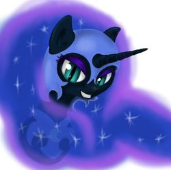 Size: 2065x2048 | Tagged: source needed, safe, artist:sa-loony, nightmare moon, pony, g4, female, helmet, high res, simple background, solo