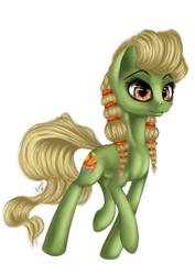 Size: 753x1061 | Tagged: safe, artist:sa-loony, granny smith, pony, g4, female, simple background, solo, young granny smith, younger
