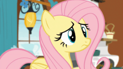 Size: 800x450 | Tagged: safe, screencap, fluttershy, pegasus, pony, g4, season 5, tanks for the memories, animated, female, gif, solo