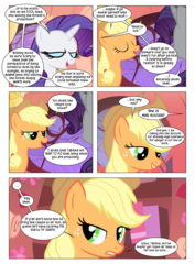 Size: 868x1228 | Tagged: safe, artist:dziadek1990, edit, edited screencap, screencap, applejack, rarity, twilight sparkle, vampire, comic:sunny day, g4, look before you sleep, comic, conversation, dialogue, dungeons and dragons, food, golden oaks library, library, paper, pen and paper rpg, rpg, screencap comic, slice of life, tabletop game, text