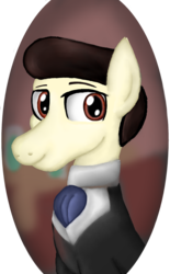 Size: 703x1137 | Tagged: safe, artist:mr100dragon100, earth pony, pony, bust, clothes, dr jekyll, male, portrait, solo, stallion, suit