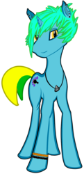Size: 600x1241 | Tagged: safe, artist:saphkey, oc, oc only, oc:saphkey, pony, unicorn, 2020 community collab, derpibooru community collaboration, looking at you, male, piercing, simple background, skinny, solo, stallion, thin, transparent background