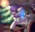 Size: 2732x2448 | Tagged: safe, artist:alphadesu, oc, oc only, oc:dawnsong, oc:evensong, earth pony, pegasus, pony, behaving like a cat, christmas, christmas tree, collar, computer, computer mouse, female, glasses, headphones, high res, holiday, mare, siblings, sisters, tree, ych result