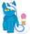 Size: 675x764 | Tagged: safe, artist:boba-deer, oc, oc:fleurbelle, alicorn, pony, :3, alicorn oc, bow, chest fluff, female, food, hair bow, horn, ice cream, mare, sitting like a cat, solo, yellow eyes