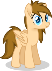 Size: 765x1044 | Tagged: safe, artist:itspeahead, oc, oc only, oc:stellar winds, pegasus, pony, g4, blue eyes, female, folded wings, looking at you, mare, simple background, smiling, solo, standing, transparent background, vector, wings