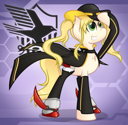Size: 3160x3076 | Tagged: safe, artist:mrlolcats17, oc, earth pony, hornet, insect, pony, aircraft carrier, azur lane, cv-8, doolittle, eagle union, happy hornet, high res, ponified, shipmare, the fighting lady, uss hornet, vector