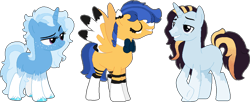 Size: 1010x414 | Tagged: safe, artist:klawiee, flash sentry, trixie, oc, g4, family, parents:sentrixie, sentrixie, shipping, simple background, straight, transparent background