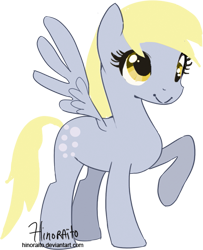 Size: 423x520 | Tagged: safe, artist:hinoraito, derpy hooves, pegasus, pony, g4, cute, derpabetes, female, simple background, solo, tail, transparent background, wings