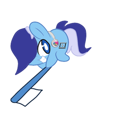 Size: 600x586 | Tagged: safe, artist:toutax, oc, oc only, oc:brushie brusha, earth pony, pony, chibi, cutie mark, headphones, solo, toothbrush, transparent background, vector