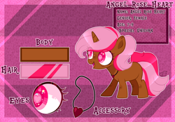 Size: 5000x3481 | Tagged: safe, artist:mint-light, artist:sugaryicecreammlp, oc, oc only, oc:angel rose heart, pony, unicorn, female, filly, reference sheet, solo