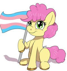 Size: 2480x2617 | Tagged: safe, artist:mcsplosion, li'l cheese, earth pony, pony, g4, the last problem, argument in the comments, colt, flag, foal, headcanon, high res, male, pride, pride flag, simple background, trans male, transgender, transgender pride flag, transparent background