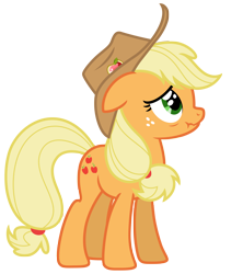 Size: 5935x6695 | Tagged: safe, artist:estories, applejack, earth pony, pony, g4, absurd resolution, female, hat, scrunchy face, simple background, solo, transparent background, vector