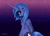 Size: 4500x3250 | Tagged: safe, artist:darksly, princess luna, alicorn, pony, g4, cute, female, filly, flower, flower in hair, looking at you, looking back, lunabetes, smiling, solo, stars, woona, younger