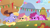 Size: 2880x1620 | Tagged: safe, screencap, cloud kicker, dizzy twister, juicy fruit, orange swirl, pegasus, pony, fall weather friends, g4, background pony, balloon, female, leaves, lidded eyes, mare, panting, prone, tired, tree, trio