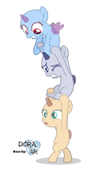 Size: 3000x5110 | Tagged: safe, artist:doraair, oc, oc only, alicorn, pony, alicorn oc, balancing, bald, base, horn, simple background, transparent background, worried