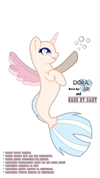 Size: 2000x3548 | Tagged: safe, artist:dianamur, artist:doraair, oc, oc only, seapony (g4), bald, base, collaboration, high res, simple background, solo, transparent background