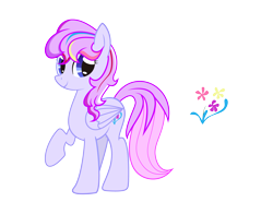 Size: 4056x3187 | Tagged: artist needed, safe, oc, oc only, oc:hyacinth reborn, oc:风信子, pegasus, pony, cutie mark, female, looking at you, mare, show accurate, simple background, solo, transparent background
