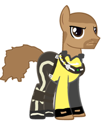 Size: 1060x1292 | Tagged: safe, artist:kayman13, pony, 1000 hours in ms paint, angry, backpack, base used, beard, belt, belt buckle, buckle, buzz cut, clothes, cole macgrath, facial hair, fingerless gloves, gloves, infamous, jacket, pants, phone, phone on strap, pocket, pocket on strap, ponified, shoes, simple background, strap, strap buckle, transparent background, vector