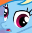 Size: 107x112 | Tagged: safe, screencap, rainbow dash, pegasus, pony, g4, cropped, derp, faic, female, mare, open mouth, rainbow dash is best facemaker, solo