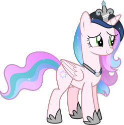 Size: 5482x5538 | Tagged: safe, artist:shootingstarsentry, oc, oc only, oc:aurora dawn, alicorn, pony, absurd resolution, base used, crown, female, jewelry, mare, offspring, parent:king sombra, parent:princess celestia, parents:celestibra, regalia, simple background, solo, transparent background