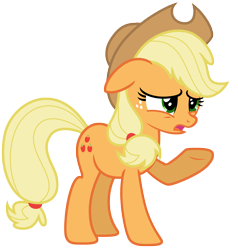Size: 6177x6486 | Tagged: safe, artist:estories, applejack, earth pony, pony, g4, absurd resolution, female, hat, simple background, solo, transparent background, vector