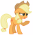 Size: 6177x6486 | Tagged: safe, artist:estories, applejack, earth pony, pony, g4, absurd resolution, female, hat, open mouth, simple background, solo, transparent background, vector