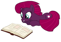 Size: 1247x875 | Tagged: safe, artist:徐詩珮, fizzlepop berrytwist, tempest shadow, pony, unicorn, series:sprglitemplight diary, series:springshadowdrops diary, g4, base used, book, broken horn, cute, horn, simple background, studying, tempestbetes, transparent background