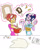 Size: 1015x1258 | Tagged: safe, artist:ponyretirementhome, sci-twi, sunset shimmer, twilight sparkle, equestria girls, g4, anxiety, anxious, baking, banana, bowl, butter, egg, eye twitch, female, flour, food, lesbian, levitation, magic, messy, mixing bowl, ship:sci-twishimmer, ship:sunsetsparkle, shipping, simple background, telekinesis, twilight snapple, white background