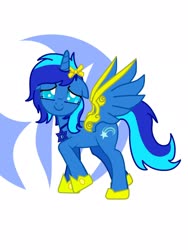 Size: 1536x2048 | Tagged: safe, oc, oc only, alicorn, pony, alicorn oc, horn, simple background, solo, white background, wings